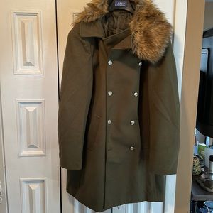 Army Green Colored Winter Overcoat (long) with Hood